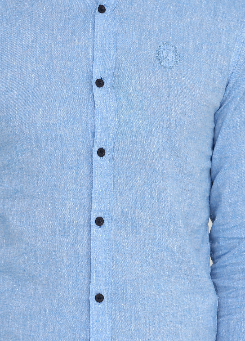 Светло-синяя кэжуал рубашка меланж Madoc с длинным рукавом