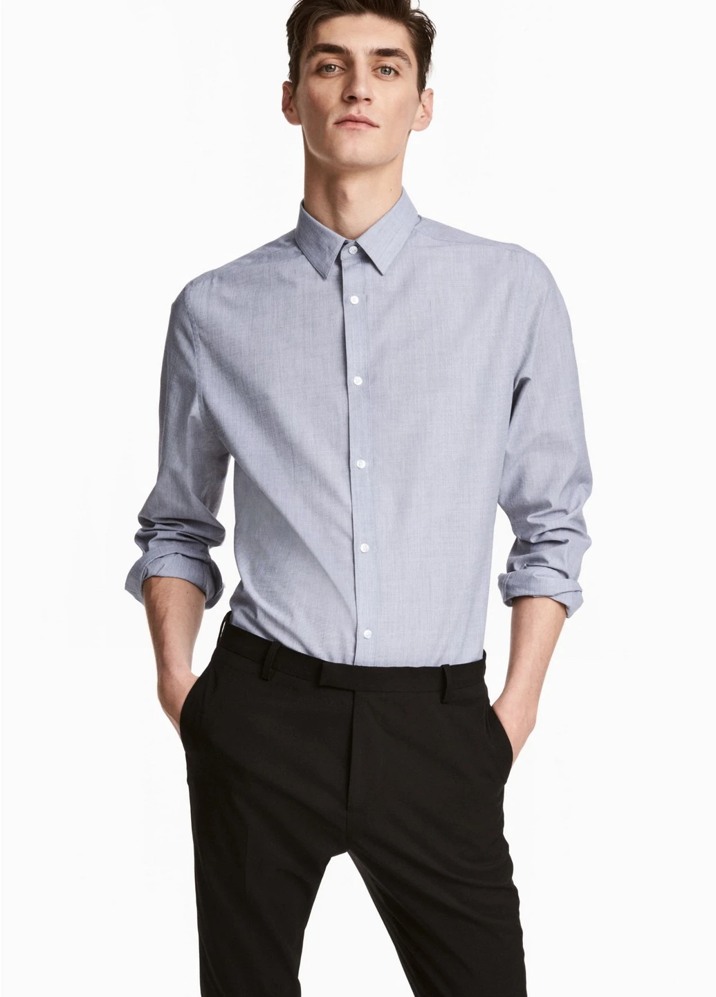 Серая рубашка H&M