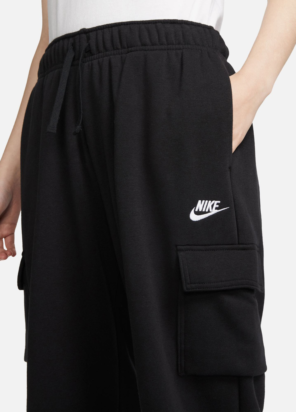 Черные спортивные, кэжуал демисезонные карго, джоггеры брюки Nike