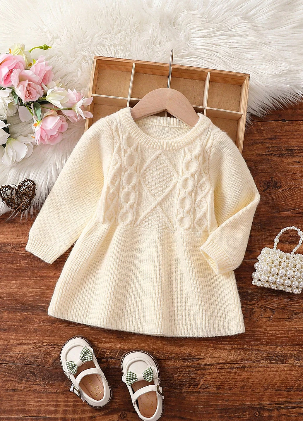 Молочное платье SHEIN (311527265)