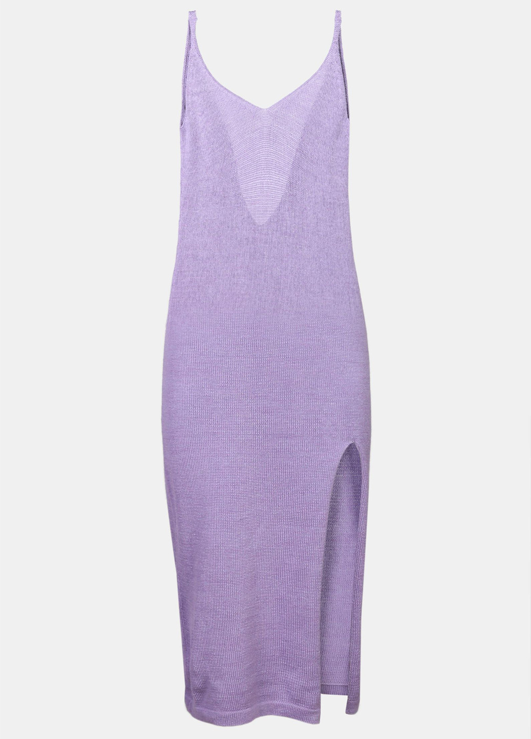 Лілова кежуал сукня з відкритою спиною, силуетна WKMF однотонна