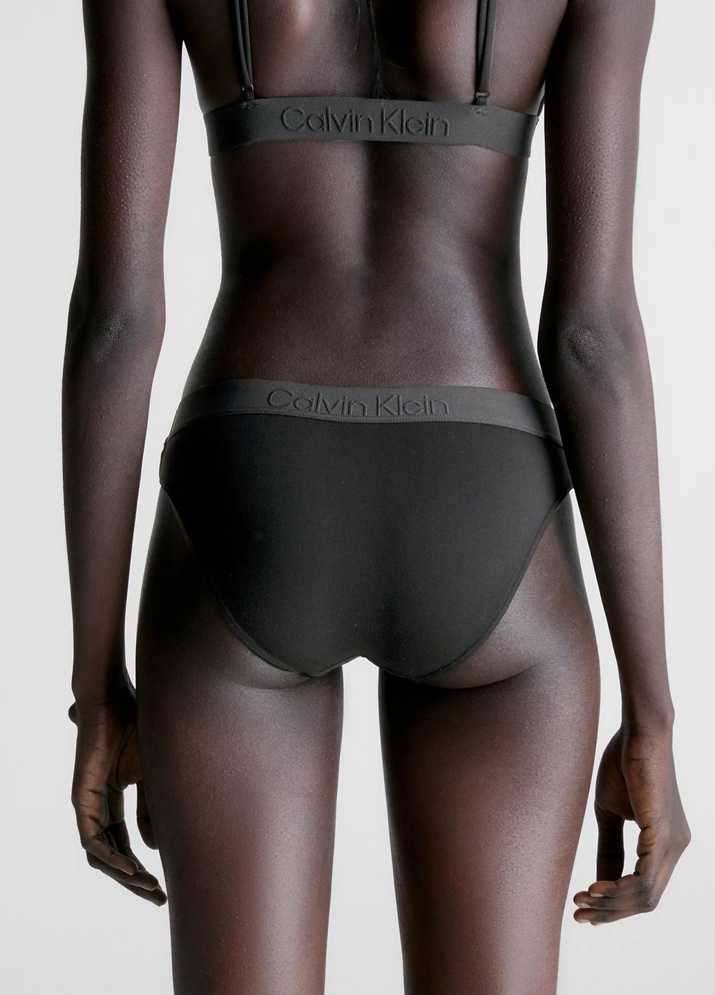 Черные купальные трусики с логотипом Calvin Klein