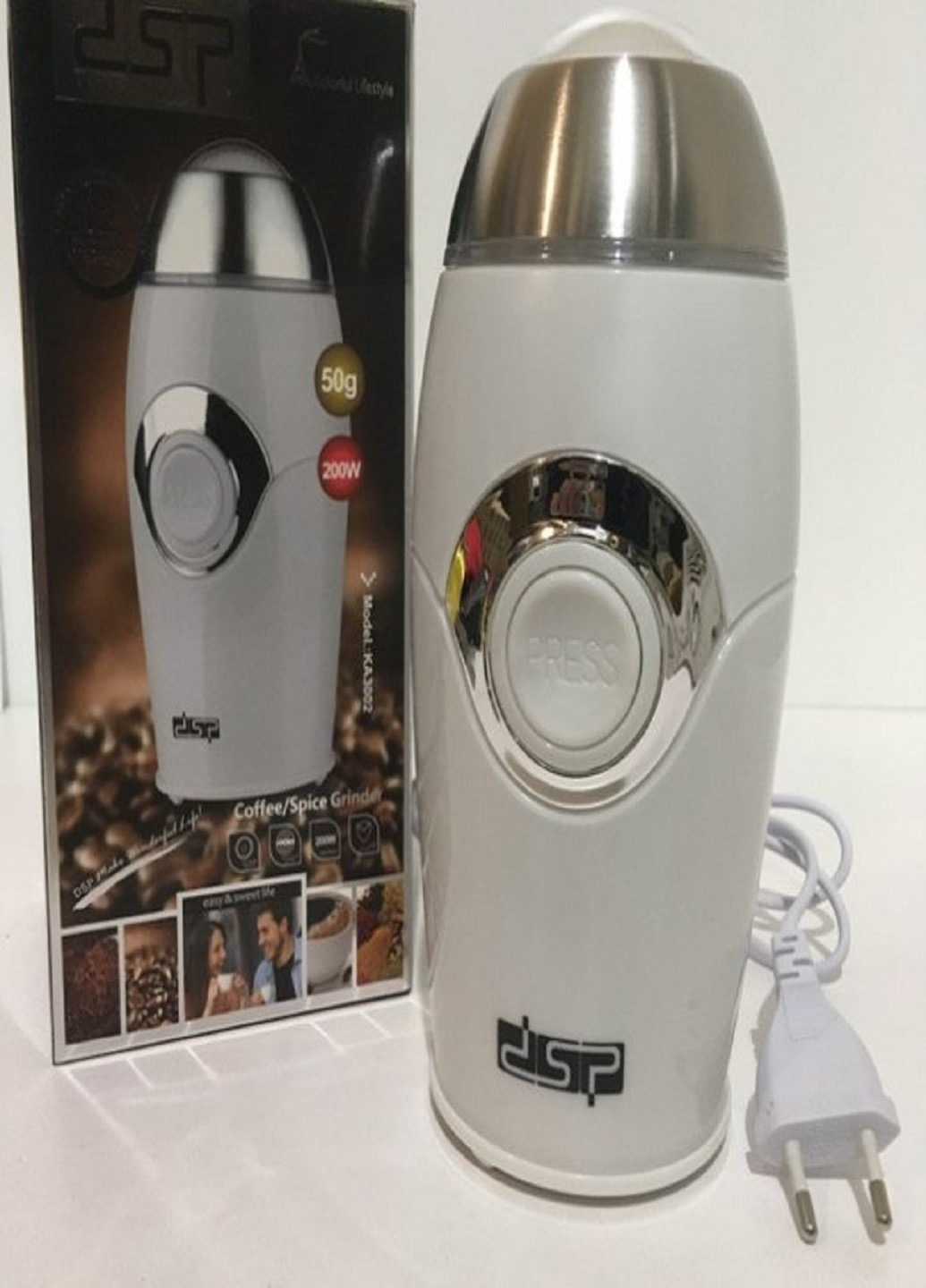 Електрична кавомолка KA-3002 200 Вт Подрібнювач кави DSP (253932407)