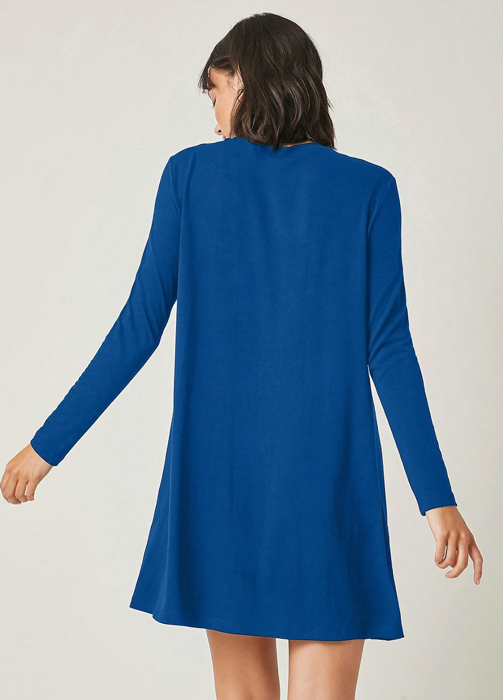 Синя кежуал сукня а-силует, оверсайз SHEIN однотонна