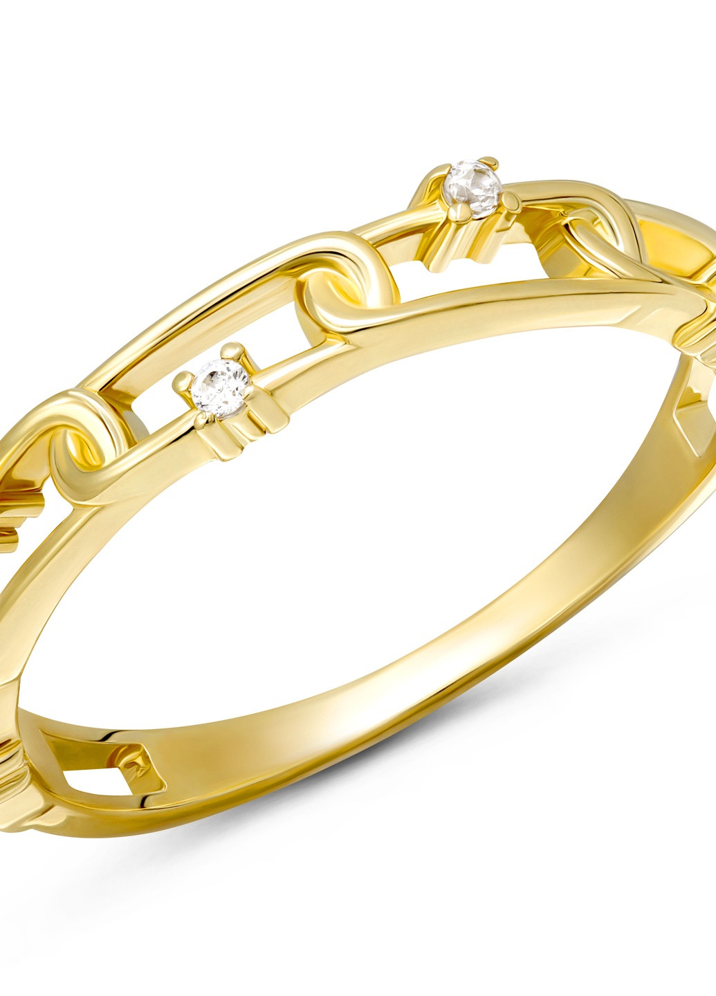 Кольцо с фианитами в желтом золоте 2К914-0082 Zarina (254253047)