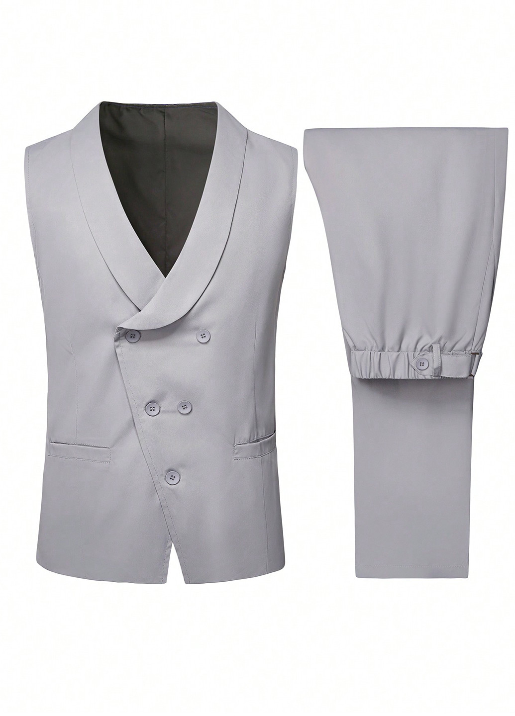 Комбінований демісезонний костюм (піджак, жилет, штани) брючний, трійка SHEIN