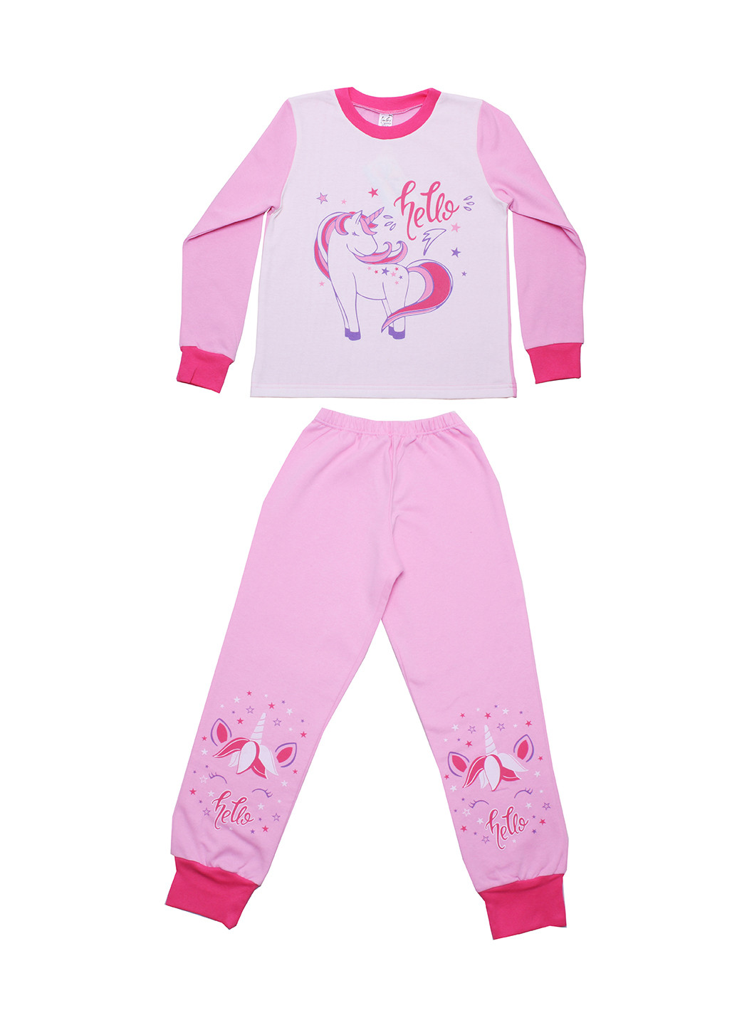 Розовая всесезон пижама (свитшот, брюки) Валери-Текс