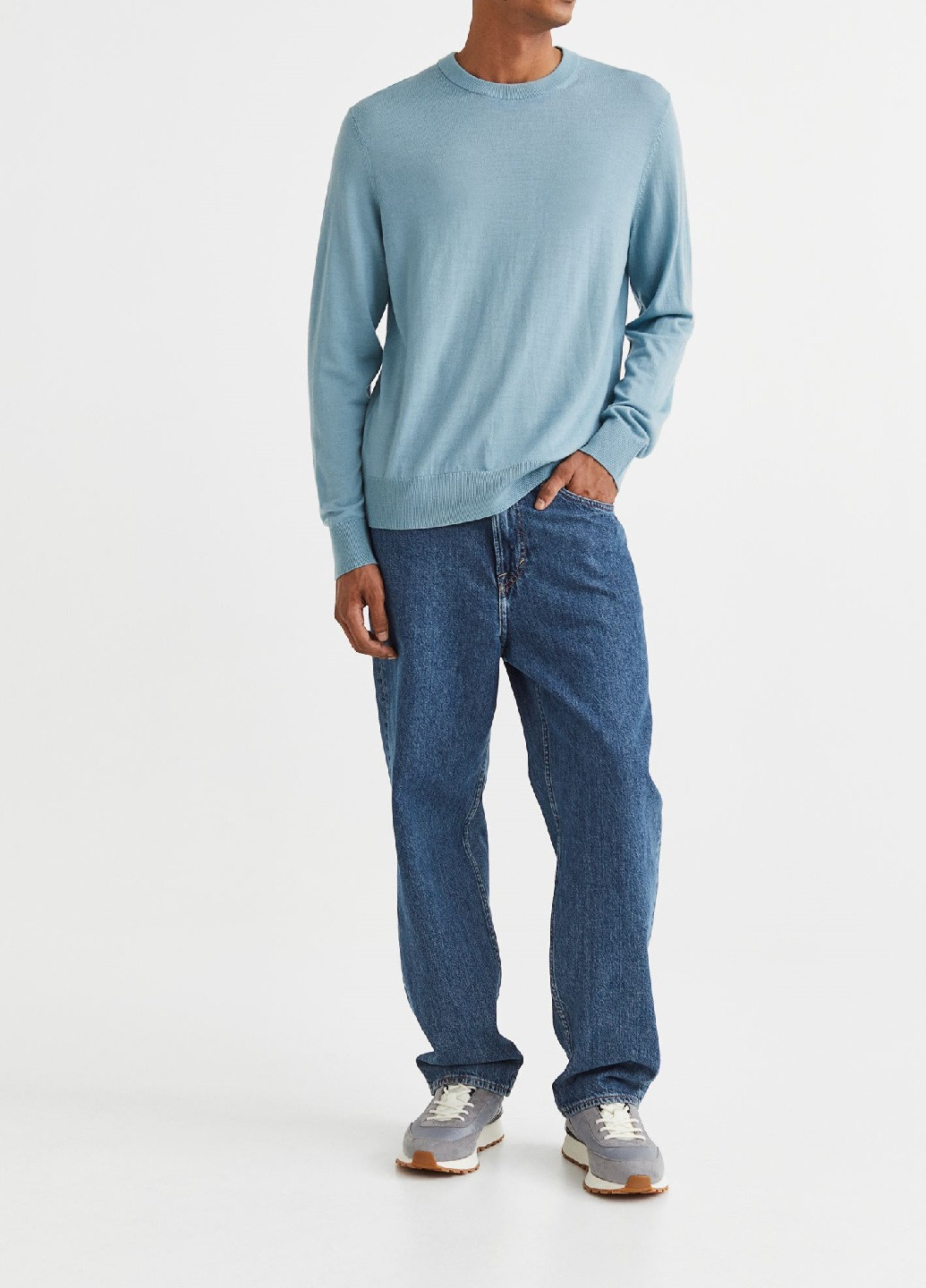 Светло-бирюзовый демисезонный свитер H&M