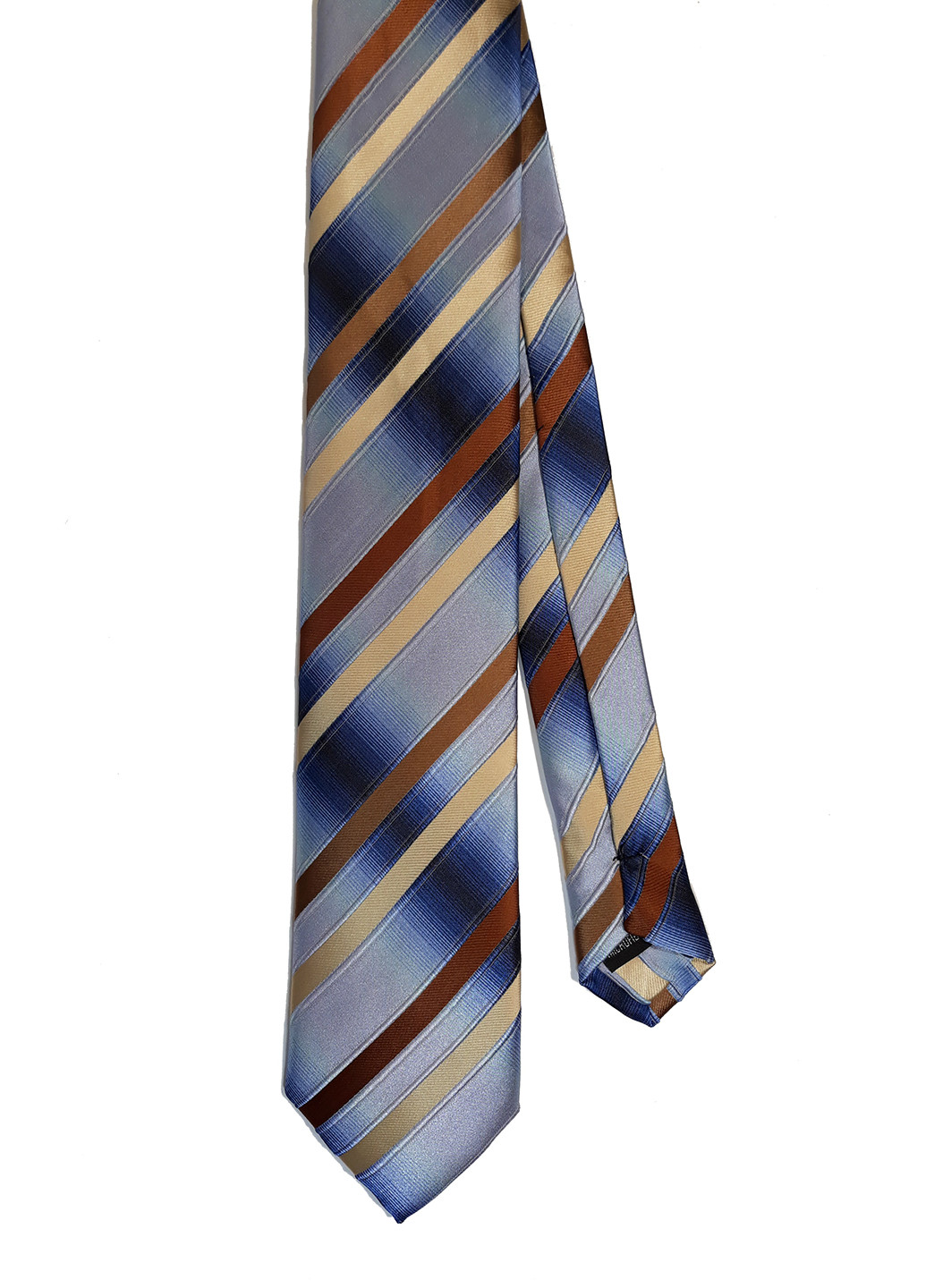 Краватка Franco Riveiro стандартний смужка сіро-синя поліестер