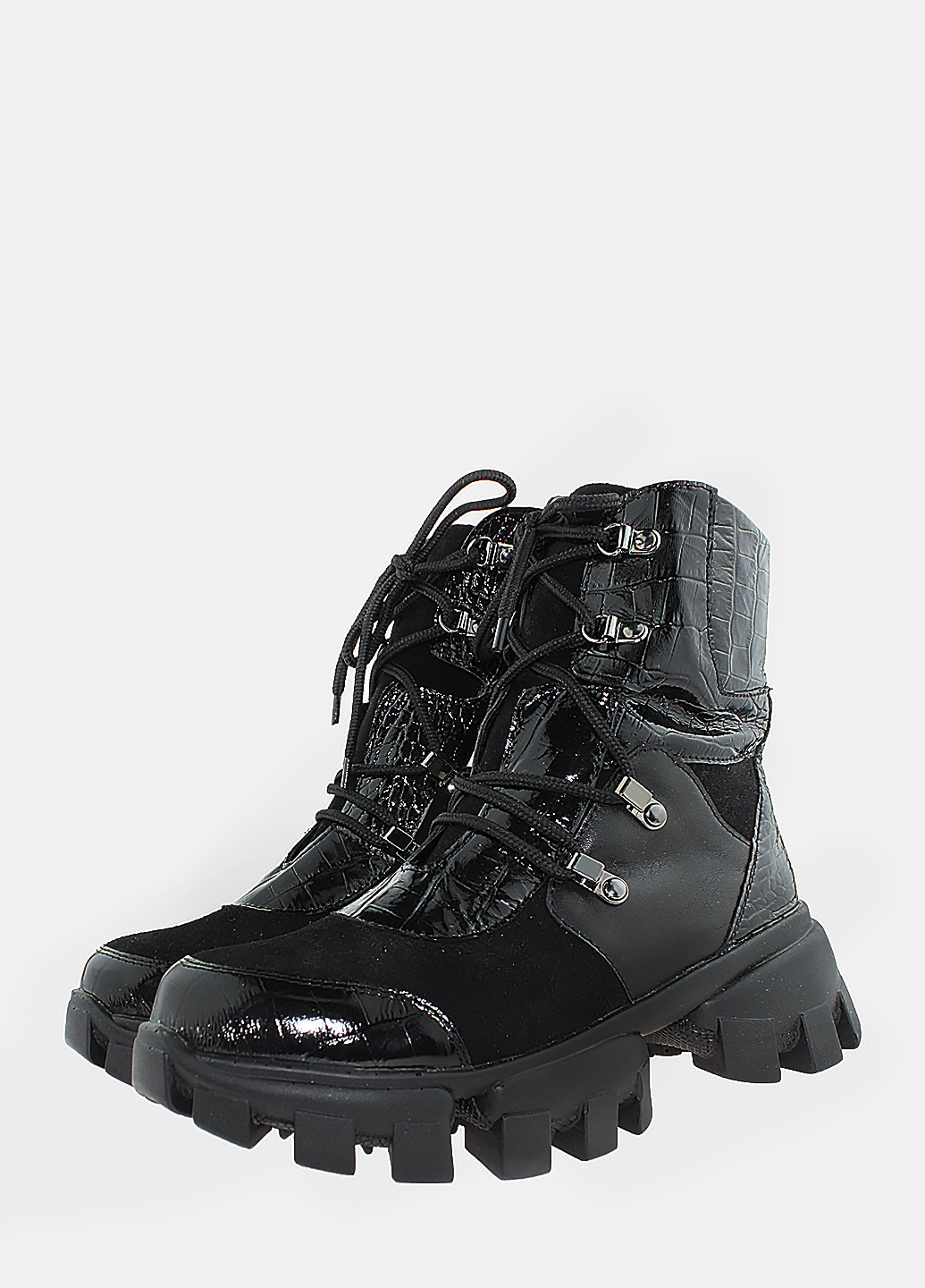 Зимние ботинки reб928 черный Eleni из натуральной замши