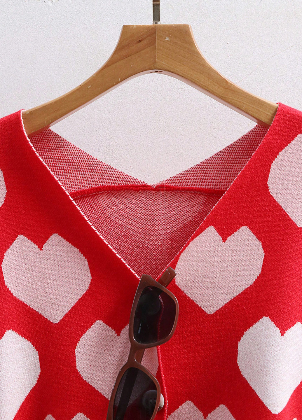 Красный демисезонный кардиган SHEIN