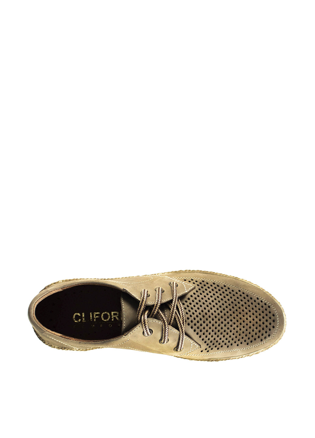 Туфлі Cliford однотонні пісочні кежуали