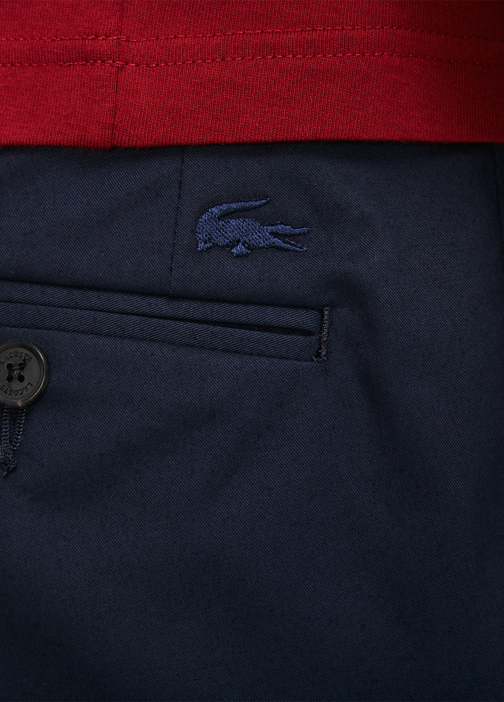 Темно-синие кэжуал, классические демисезонные классические, зауженные брюки Lacoste