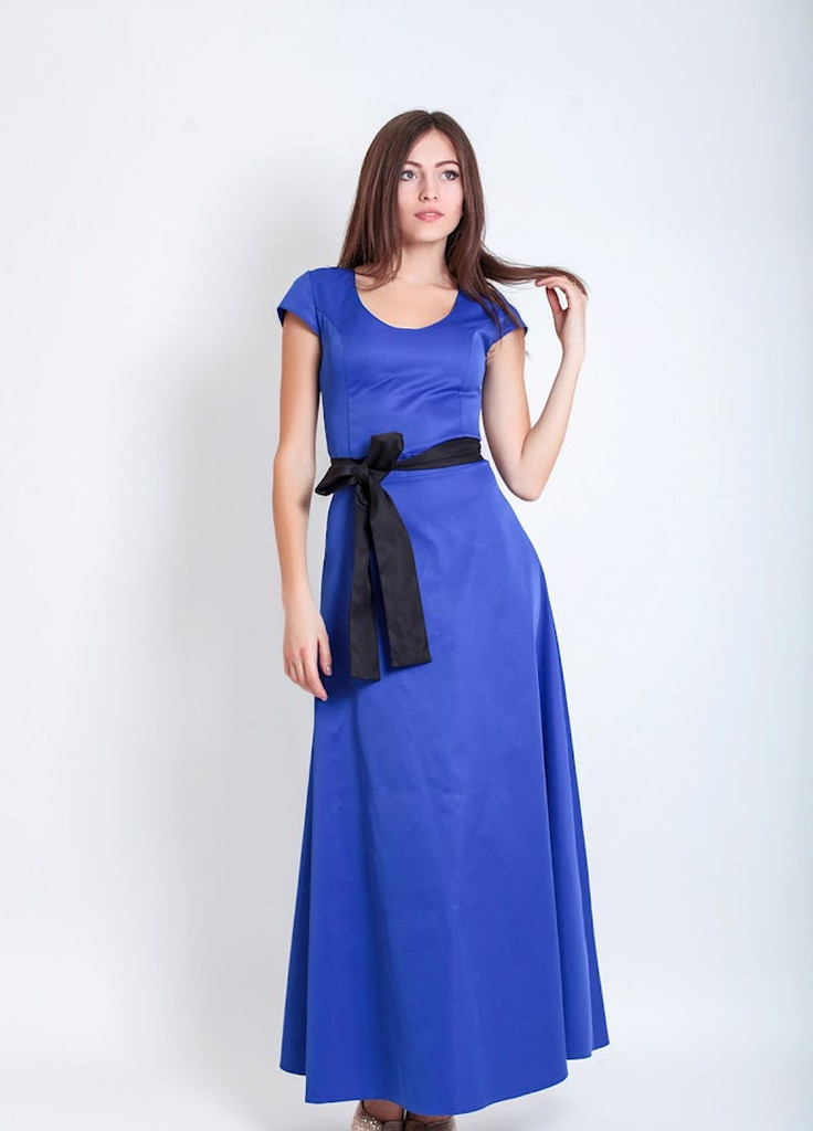 Синя кежуал жіноче плаття подіум joanne Podium однотонна