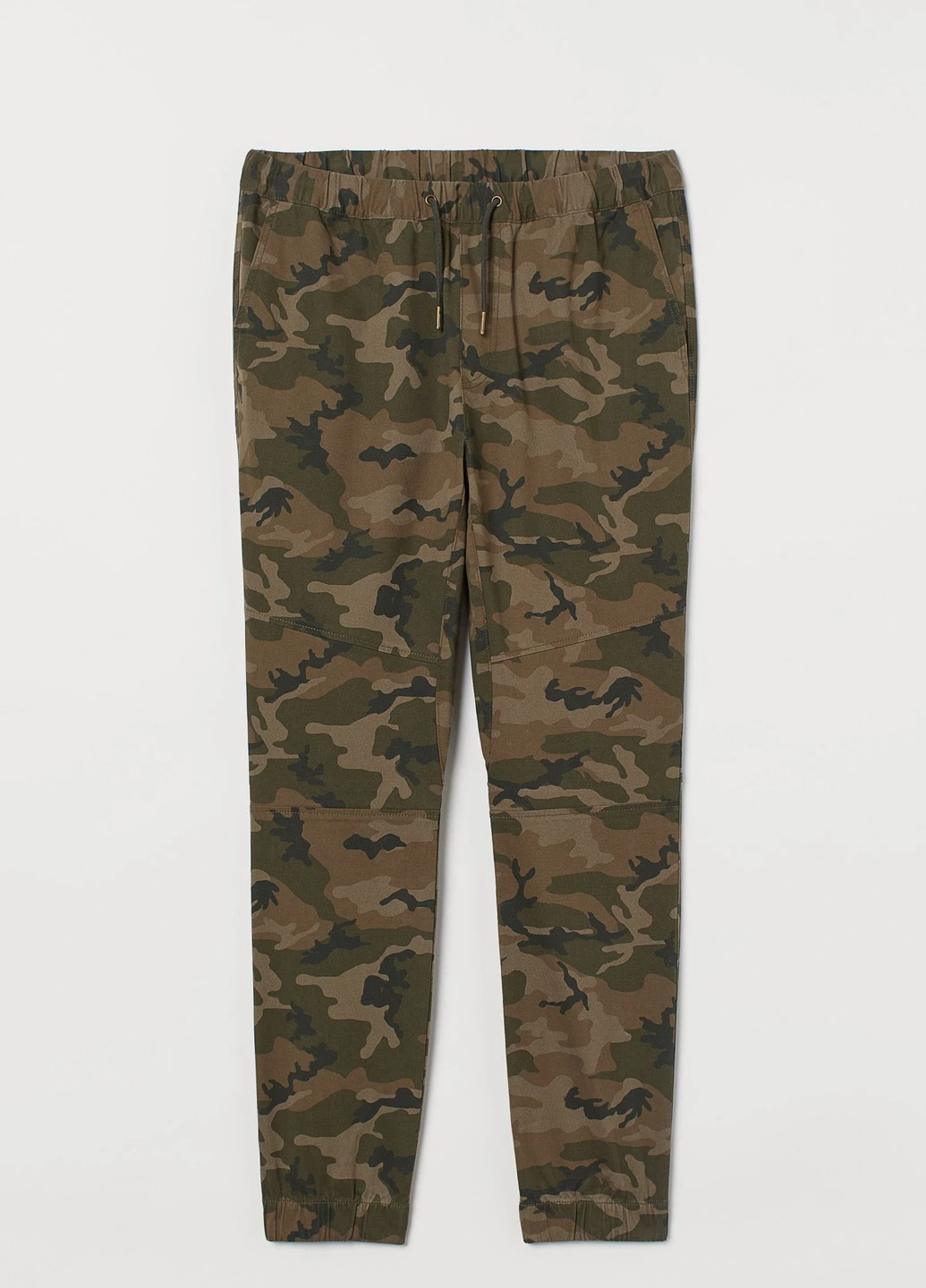 Хаки кэжуал летние брюки H&M