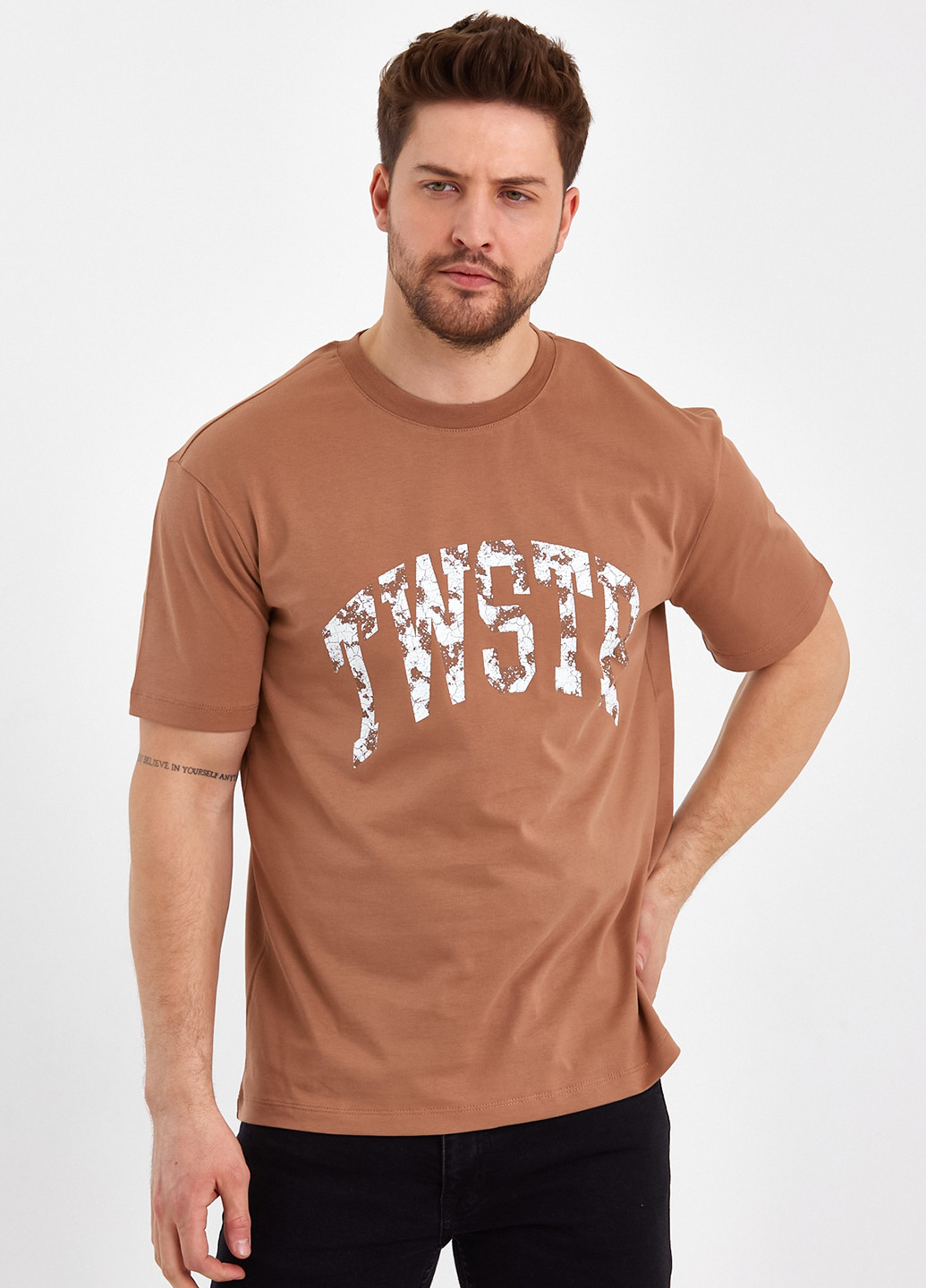 Темно-бежевая футболка Trend Collection