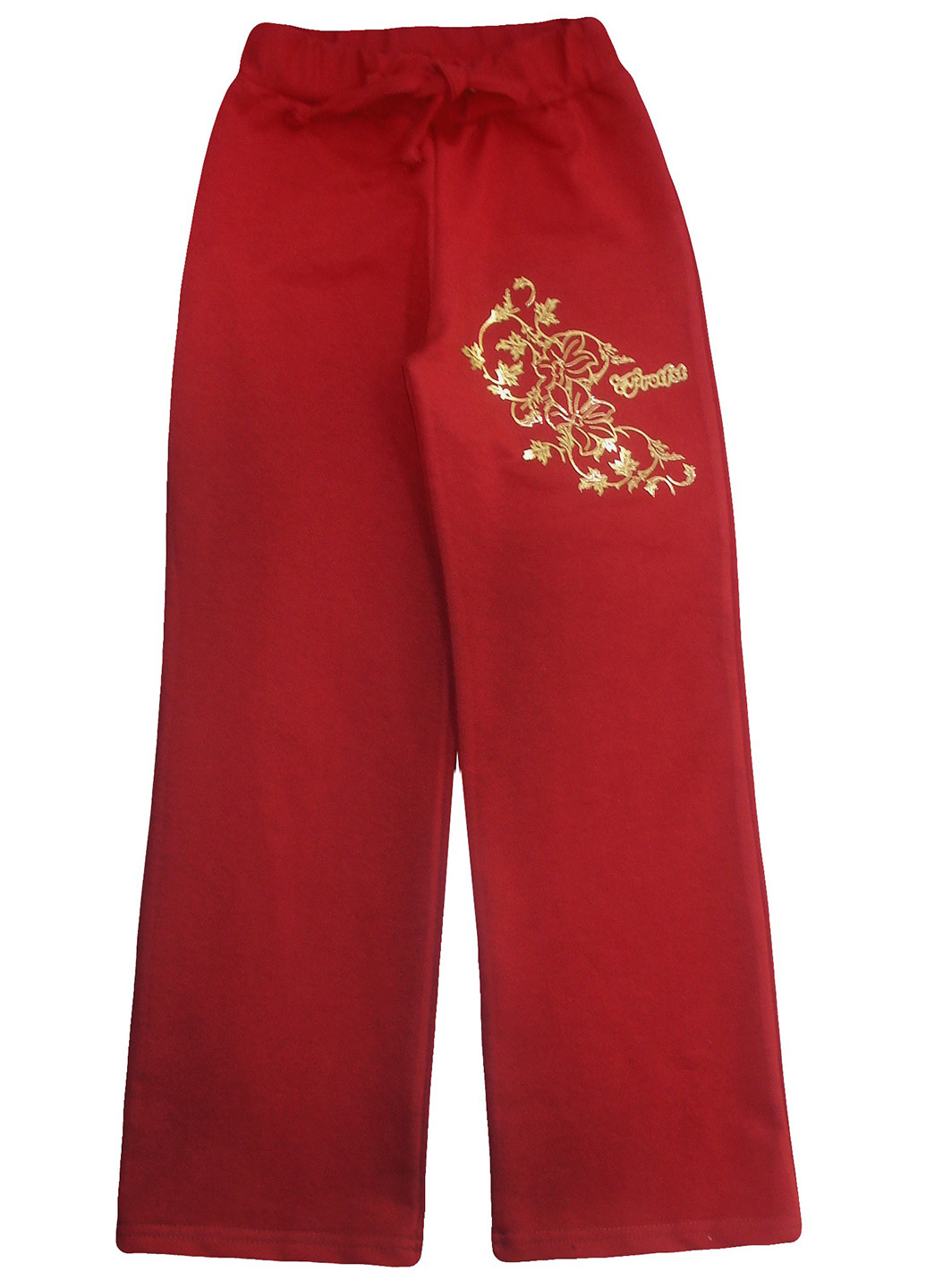 Бордовые кэжуал демисезонные со средней талией брюки AV Style