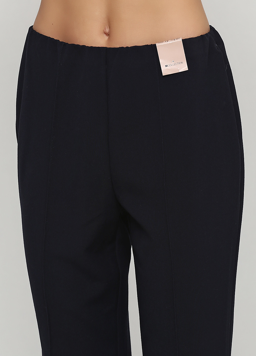 Темно-синие кэжуал демисезонные клеш, укороченные брюки M Collection