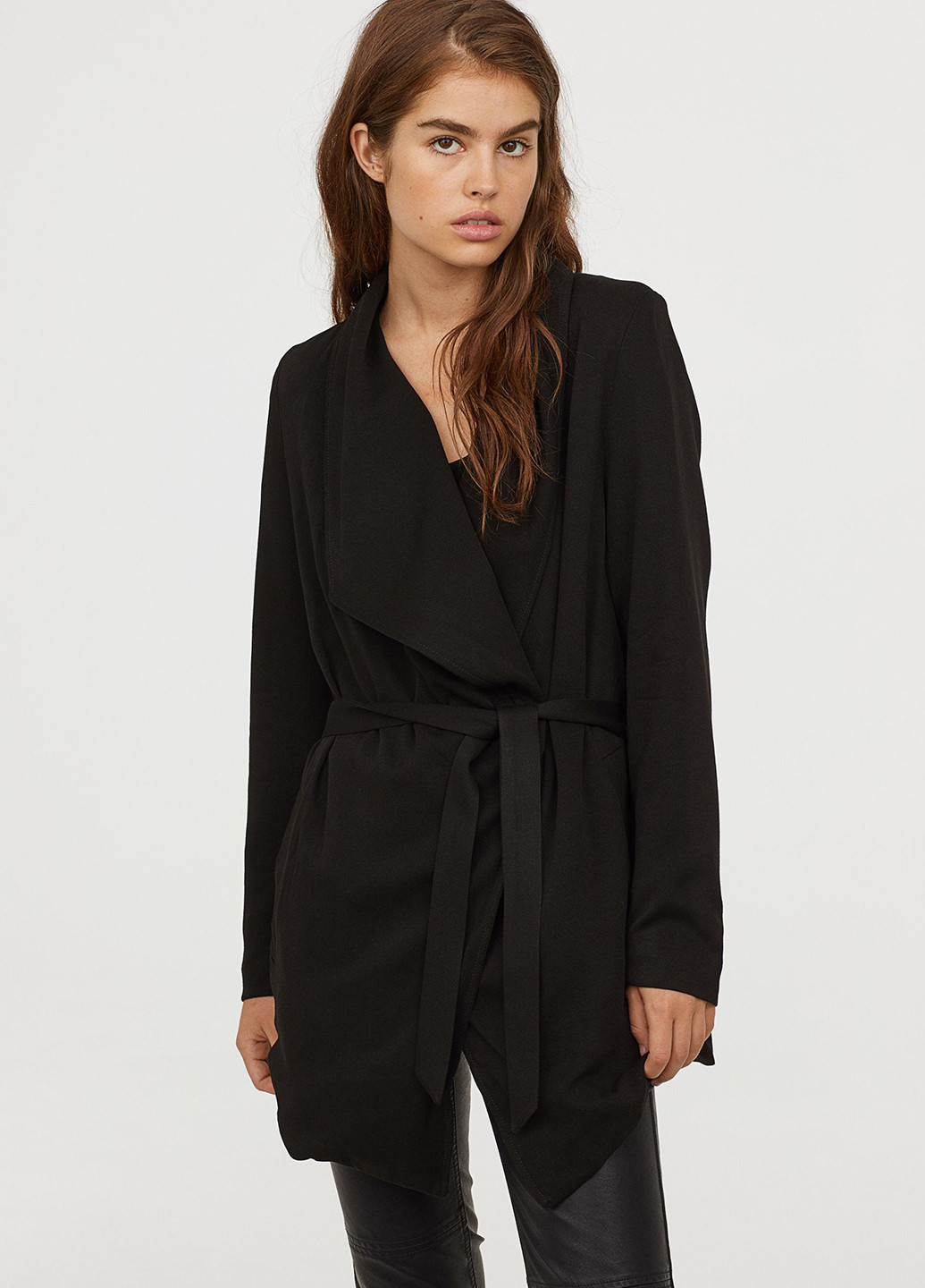 Черное демисезонное Пальто H&M