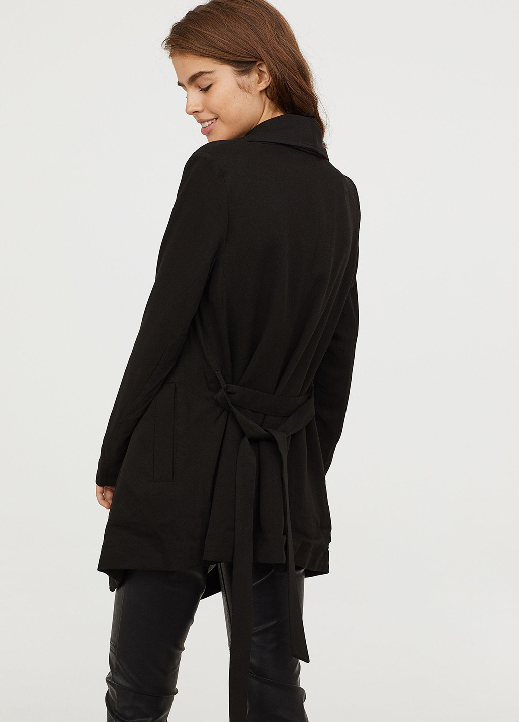 Черное демисезонное Пальто H&M