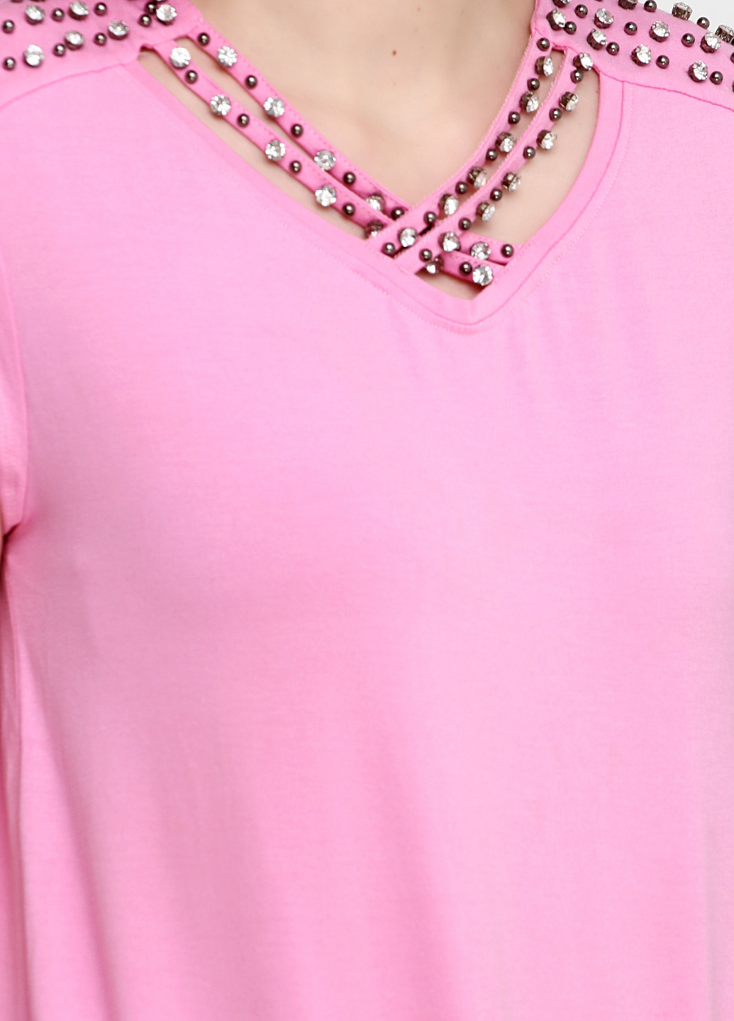 Рожева літня блуза Sassofono