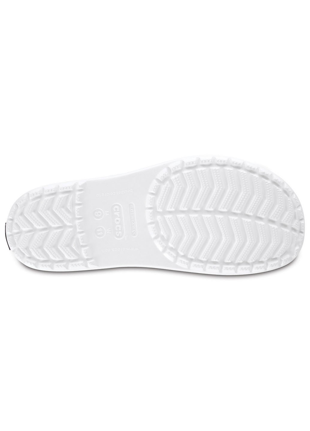 Белые пляжные шлепанцы Crocs