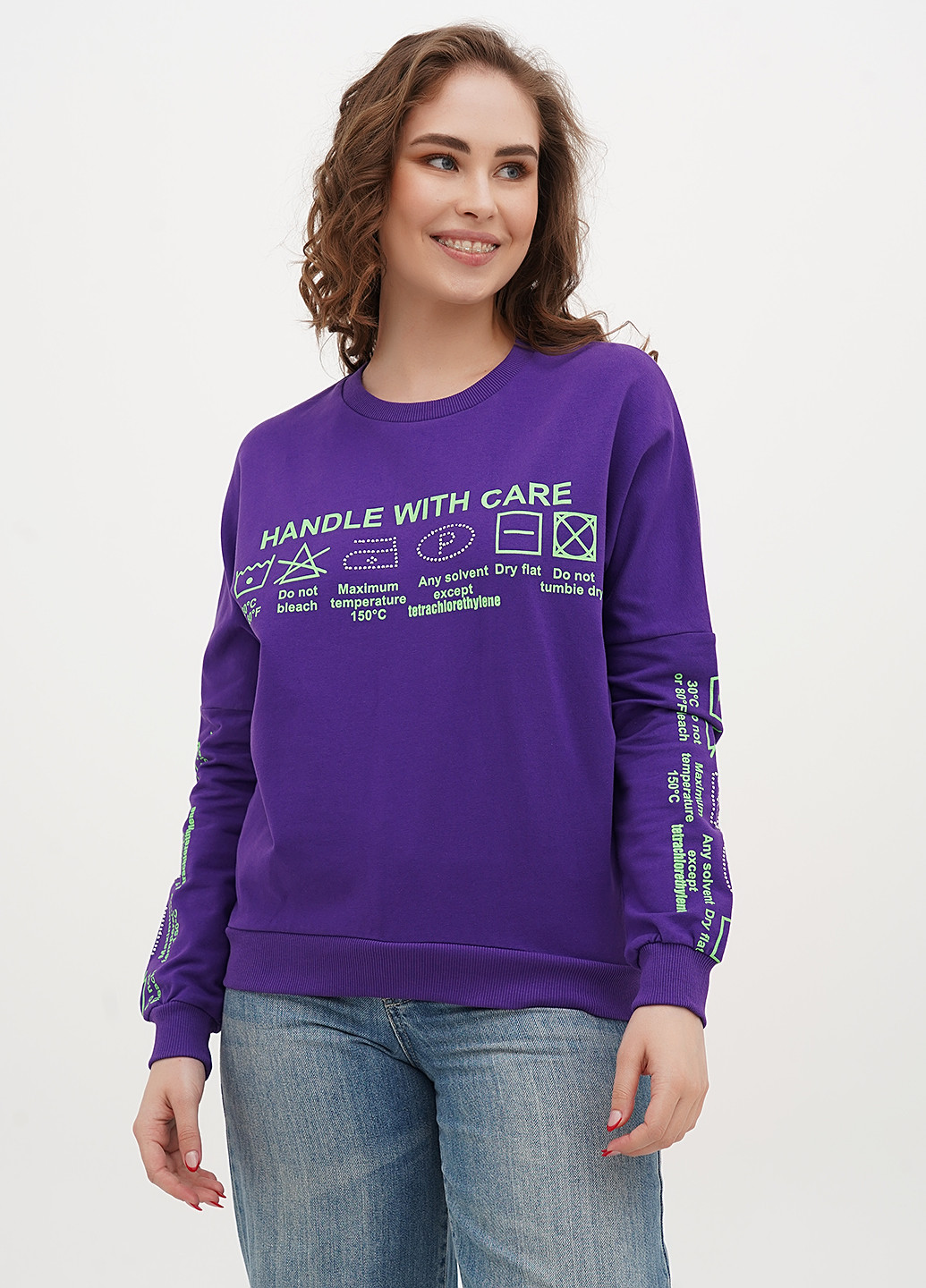 Фиолетовый свитшот Sonesta надпись бисер (323428764)