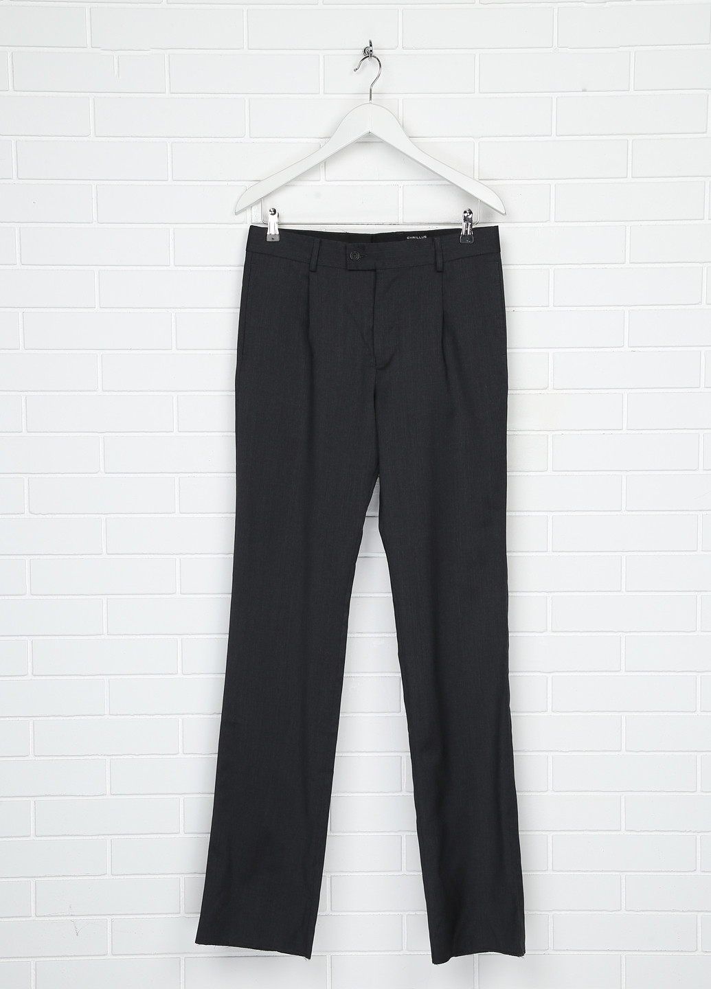 Темно-серые кэжуал демисезонные прямые брюки Cyrillus