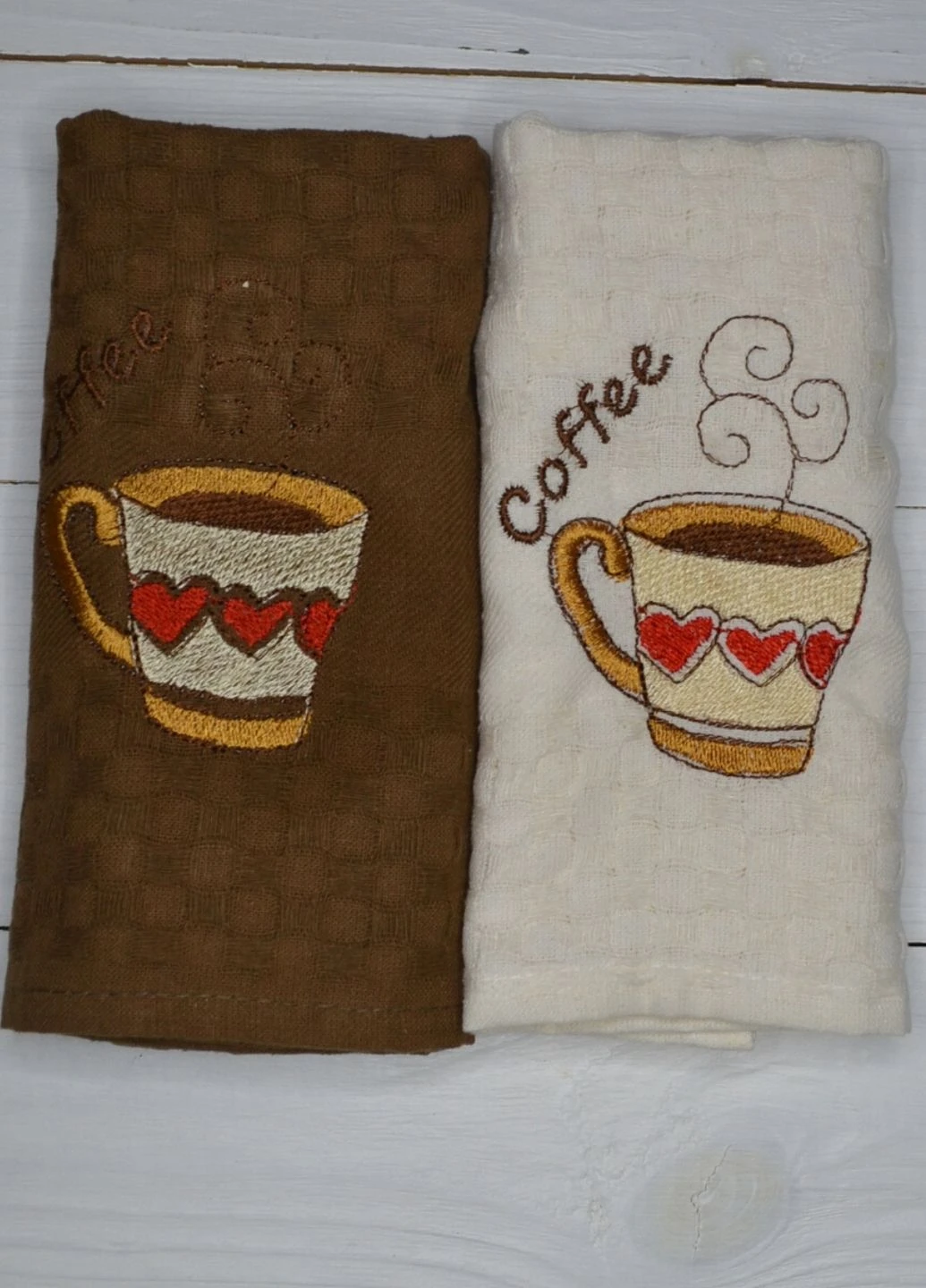 Набір кухонних рушників Coffee, 40х60 см Mercan малюнок кавовий