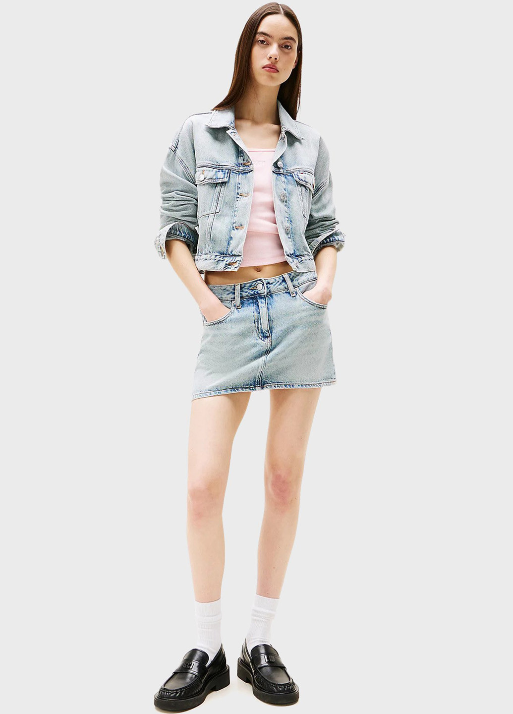 Голубая джинсовая варенка юбка Tommy Jeans