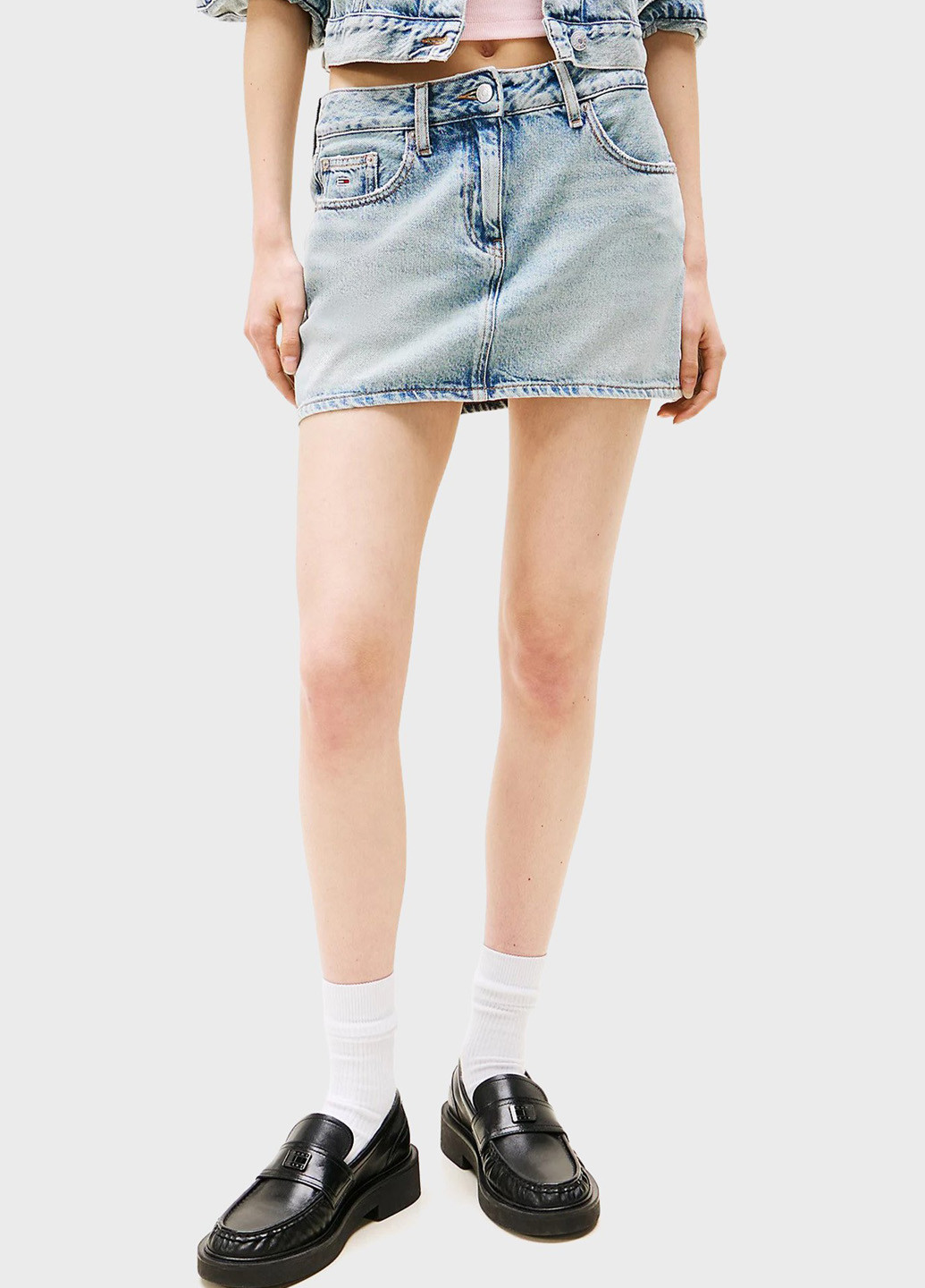 Голубая джинсовая варенка юбка Tommy Jeans