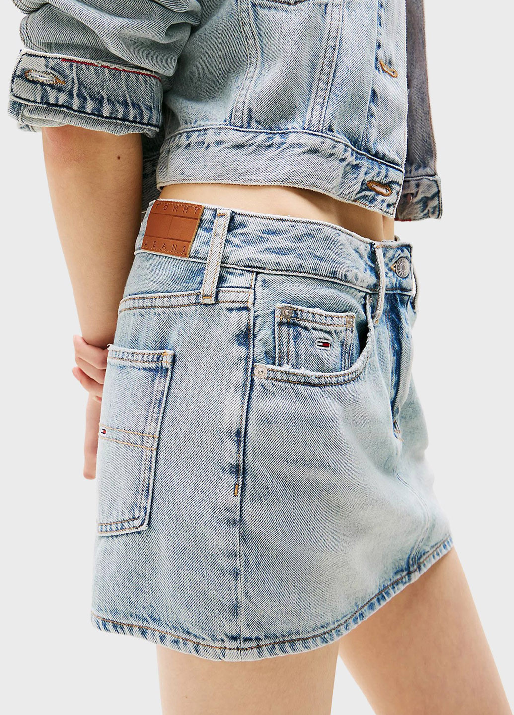 Голубая джинсовая варенка юбка Tommy Jeans