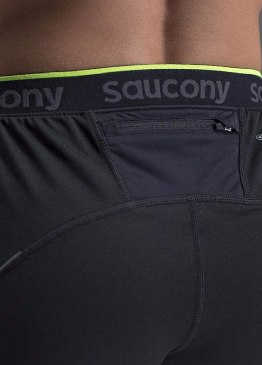 Черные спортивные демисезонные прямые брюки Saucony