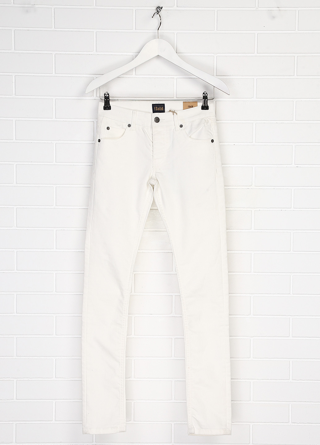 Джинси Solid завужені однотонні білі джинсові