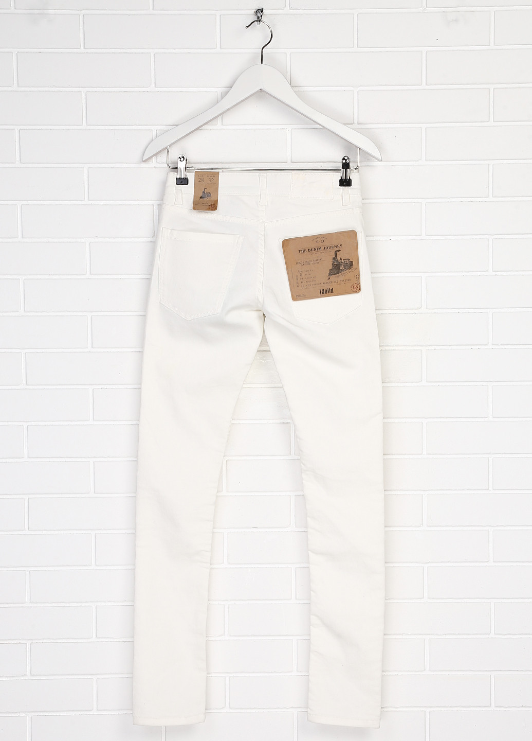 Джинси Solid завужені однотонні білі джинсові