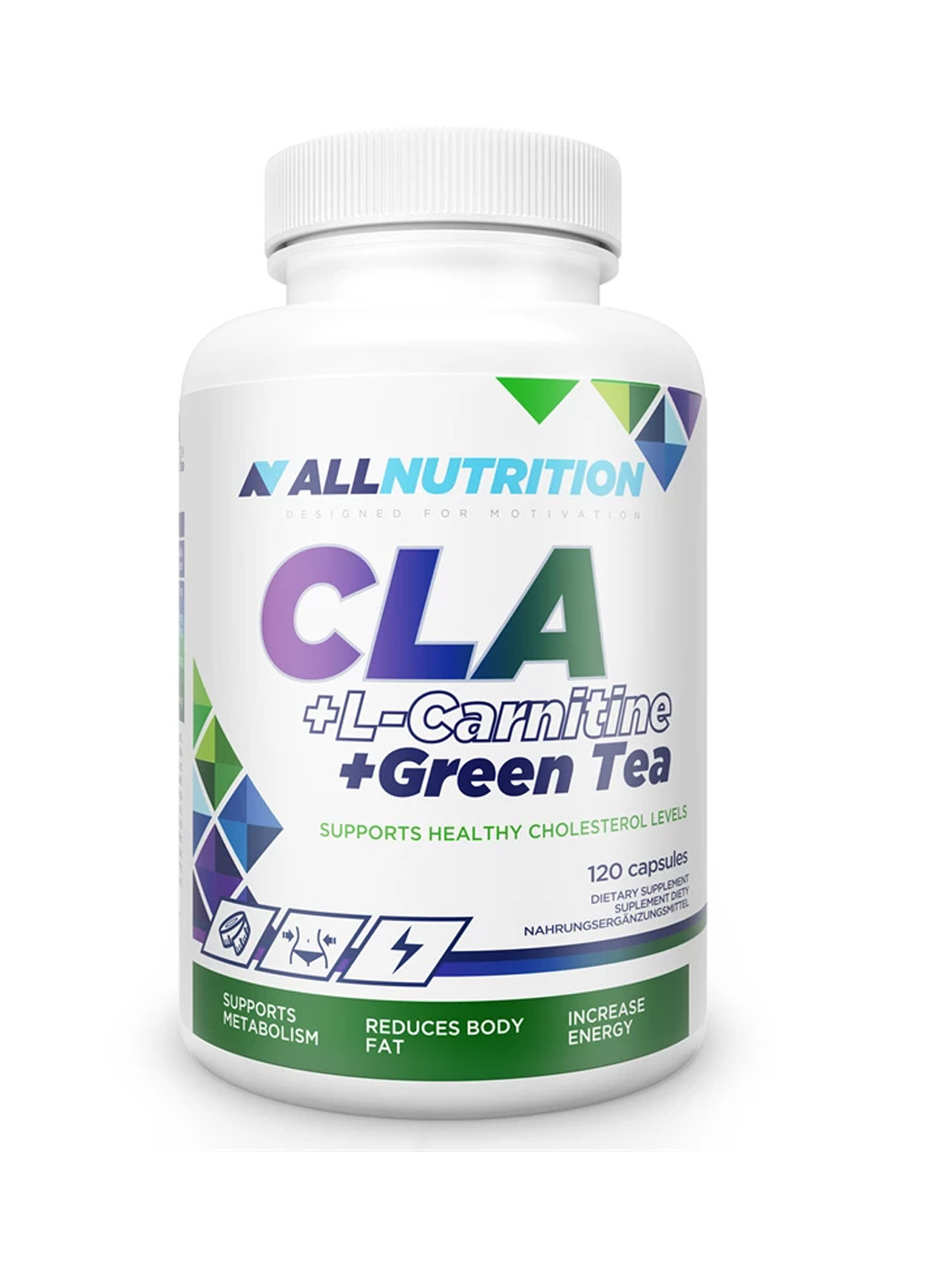 Л-карнитин жиросжигатель CLA + L-Carnitine + Green Tea - 120cap ] Allnutrition (240154172)