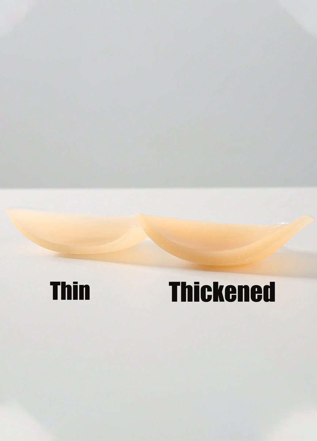 Кремовый невидимка бюстгальтер SHEIN без косточек силикон