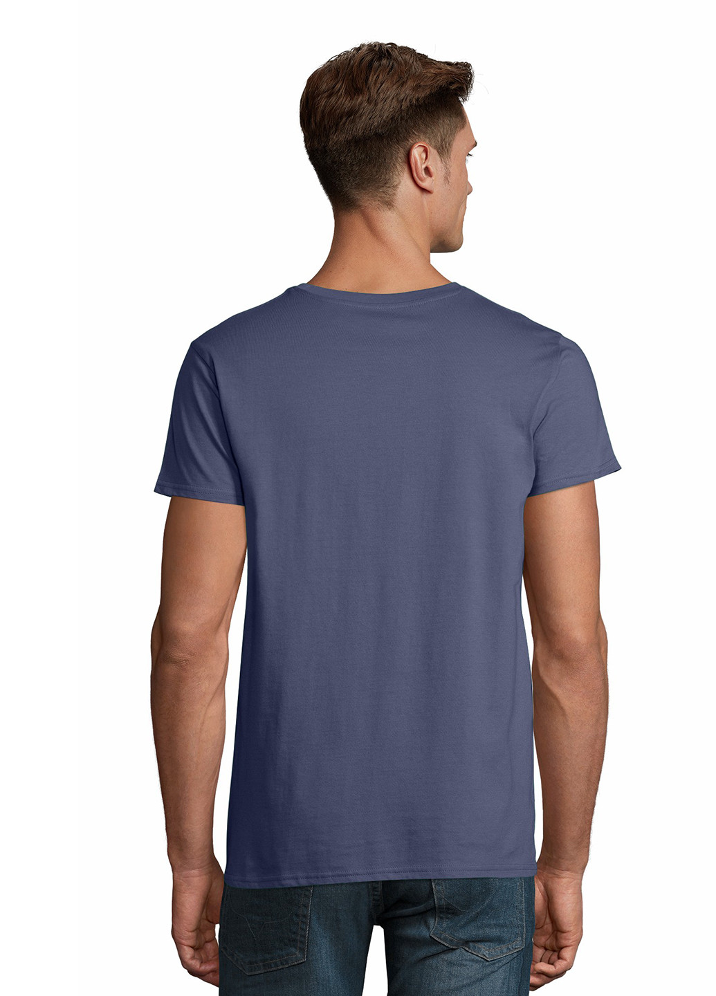 Серо-синяя футболка Sol's