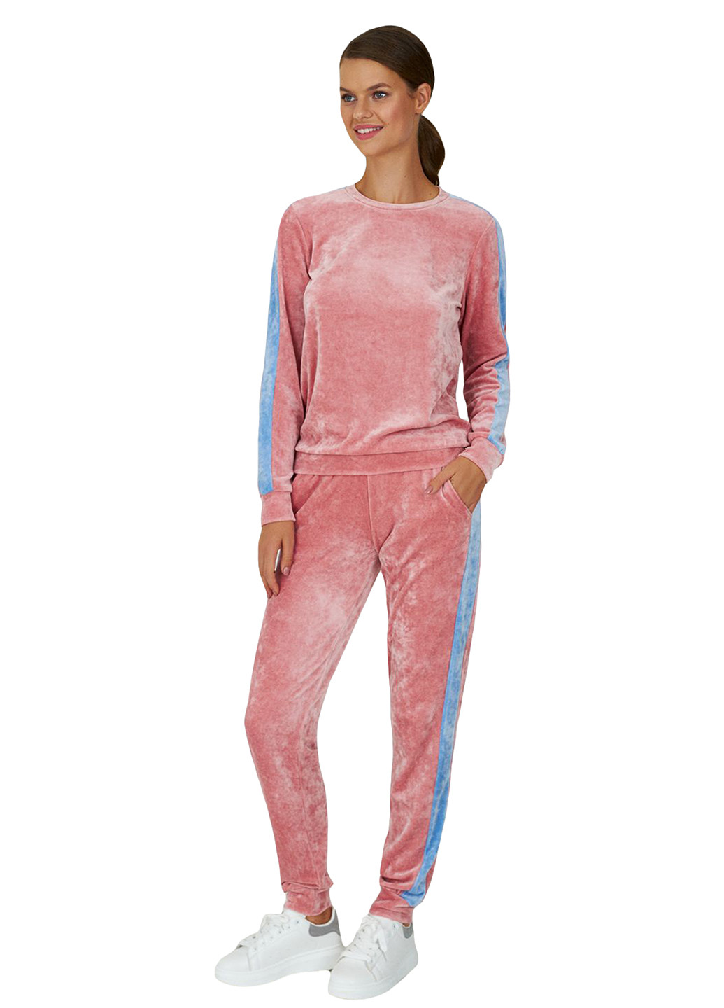 Розовая всесезон пижама (свитшот, брюки) свитшот + брюки Ellen