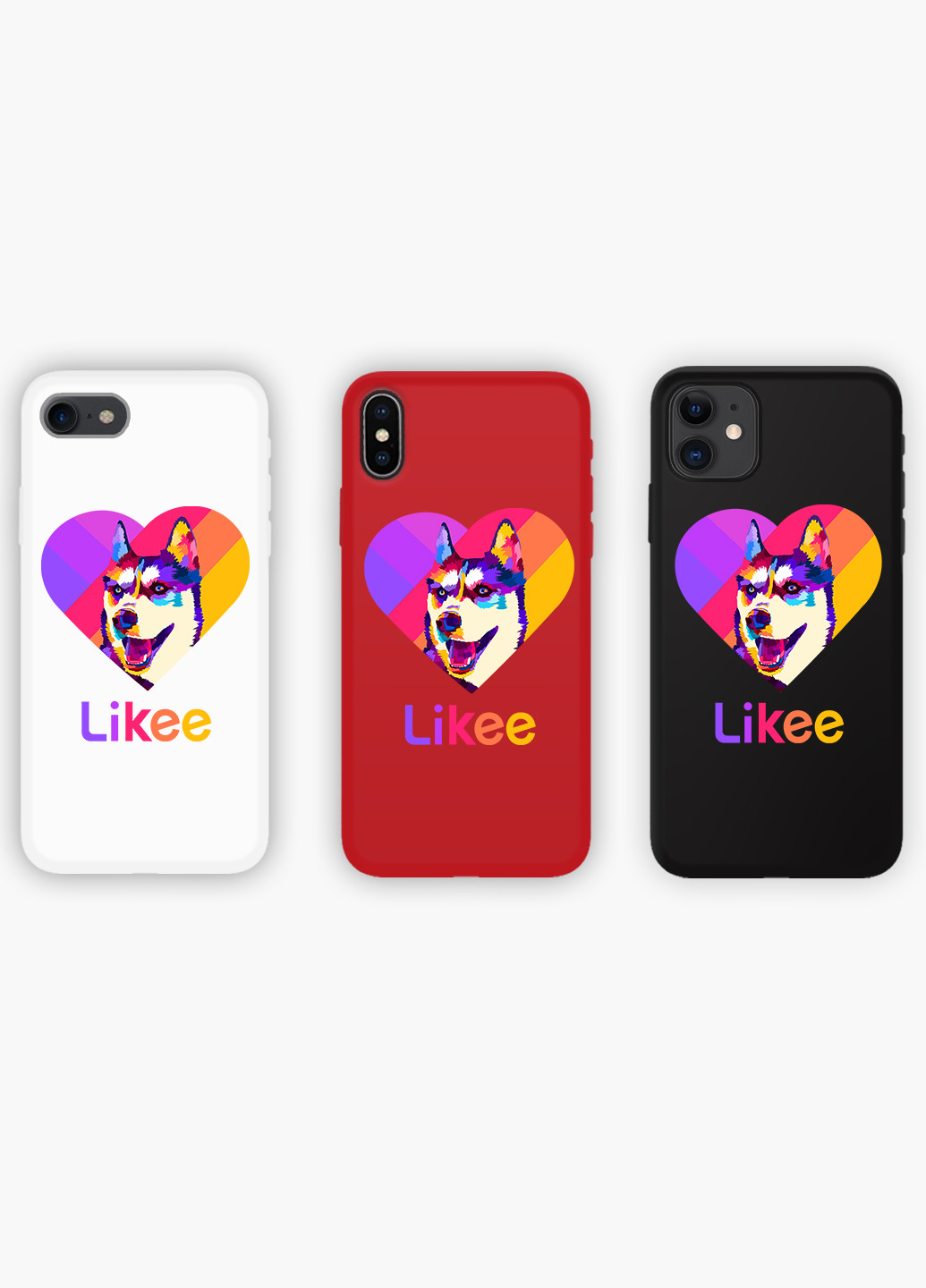 Чехол силиконовый Apple Iphone X Лайк Лайка (Likee) (6129-1598) MobiPrint (219485866)