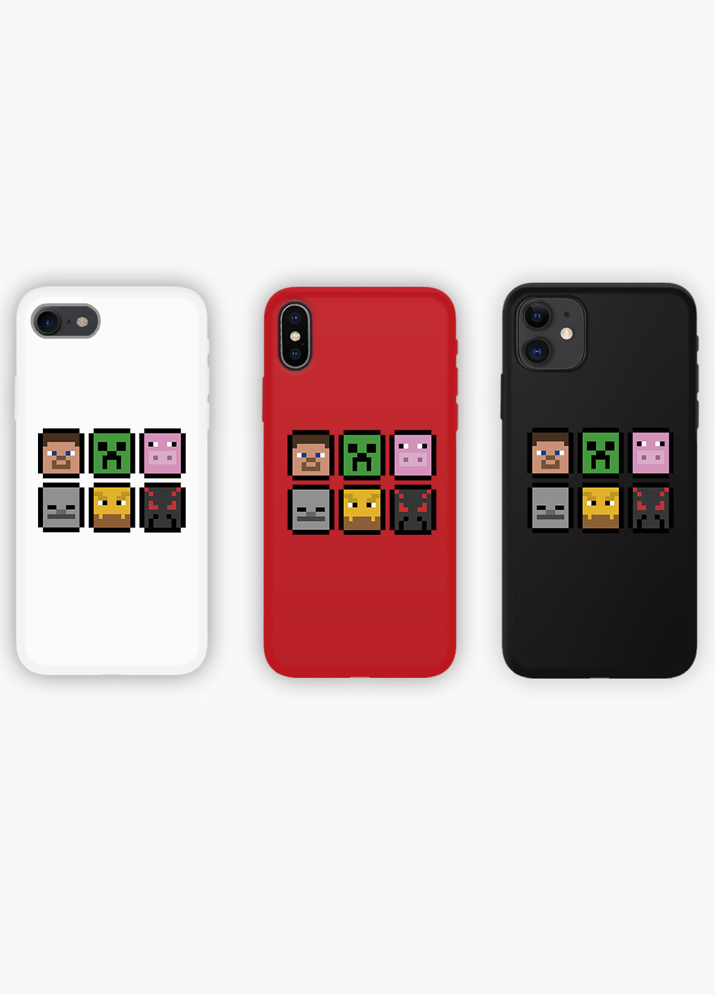 Чехол силиконовый Apple Iphone 8 plus Майнкрафт (Minecraft) (6154-1173) MobiPrint (219357076)