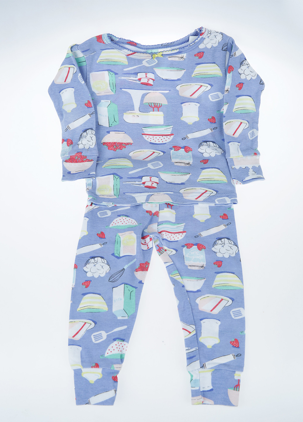 Голубая всесезон пижама (лонгслив, брюки) лонгслив + брюки Carter's
