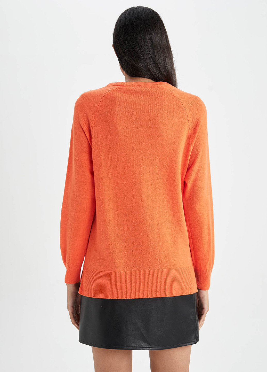 Оранжевый демисезонный свитер джемпер DeFacto