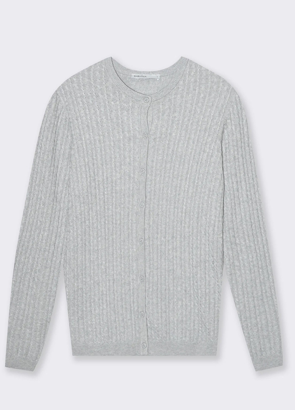 Светло-серый демисезонный кардиган Piazza Italia