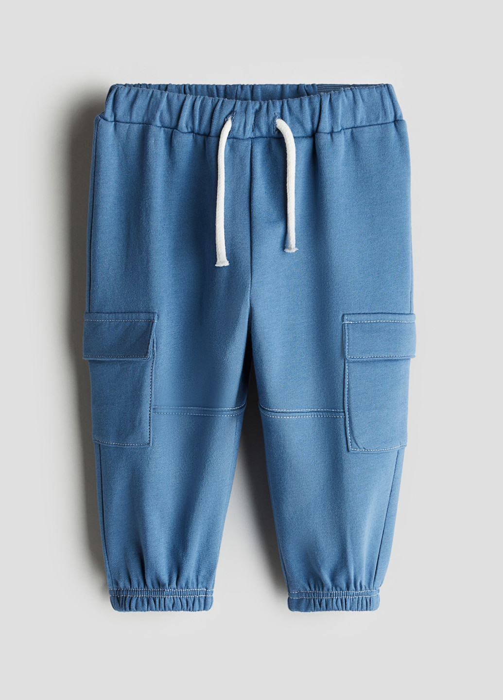 Светло-синие кэжуал демисезонные джоггеры, карго брюки H&M