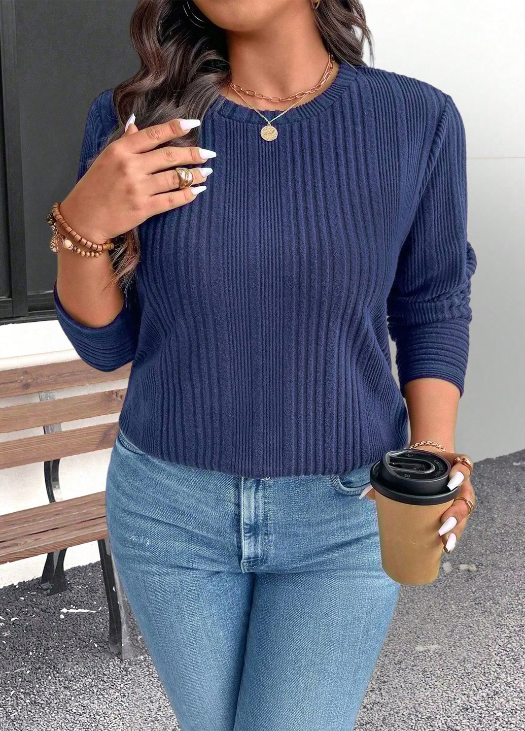 Синий демисезонный джемпер джемпер SHEIN