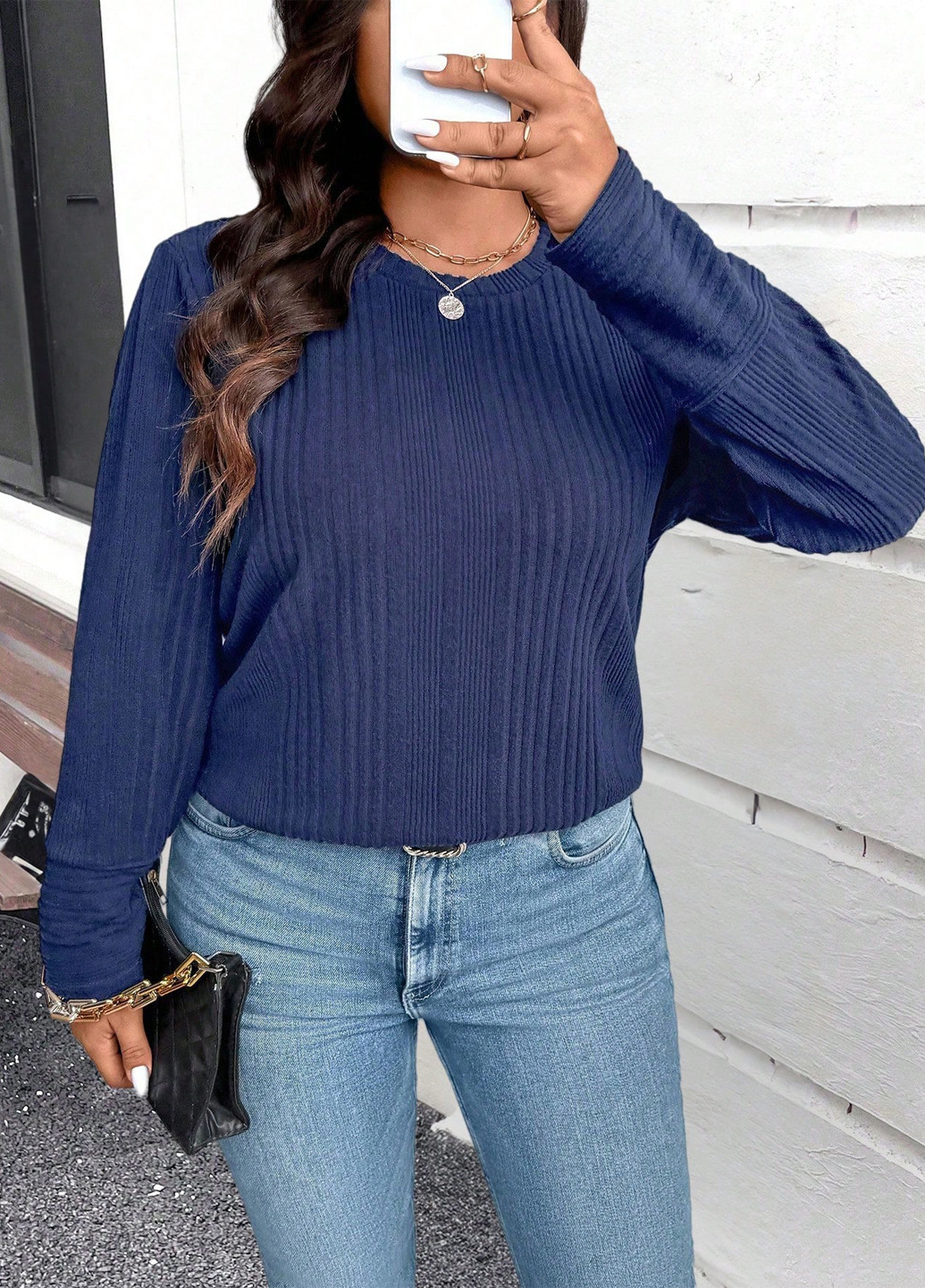 Синий демисезонный джемпер джемпер SHEIN