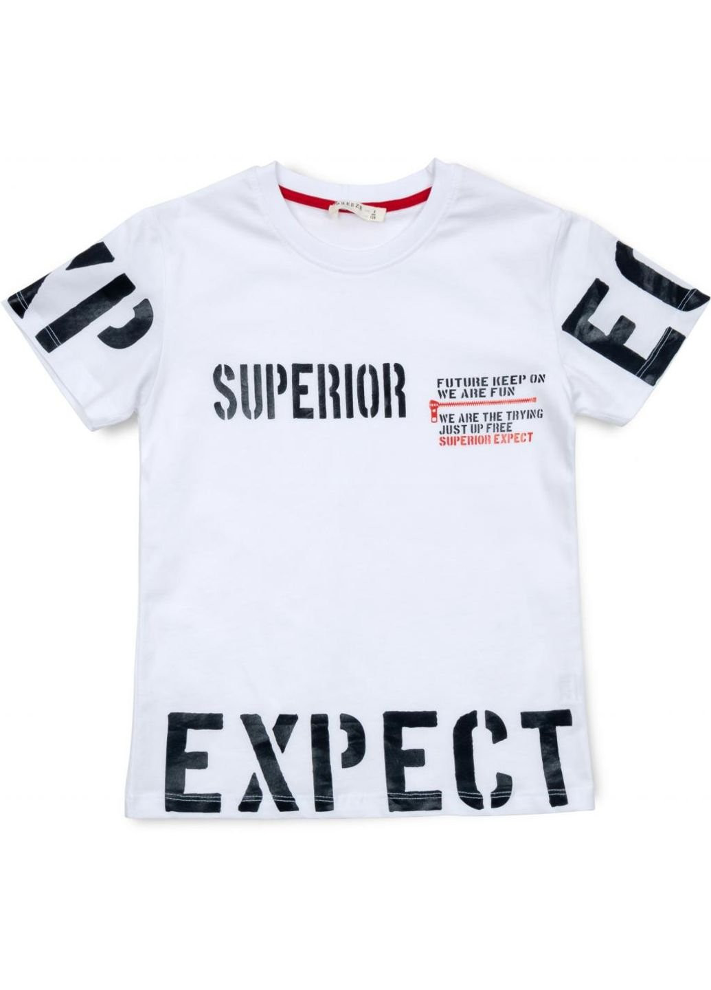 Біла демісезонна футболка дитяча "superior" (13393-152b-white) Breeze