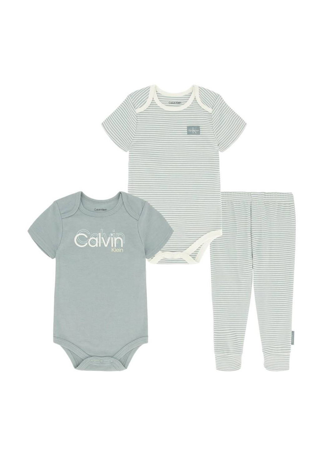 Синій демісезонний костюм (2 боді, штани) брючний Calvin Klein