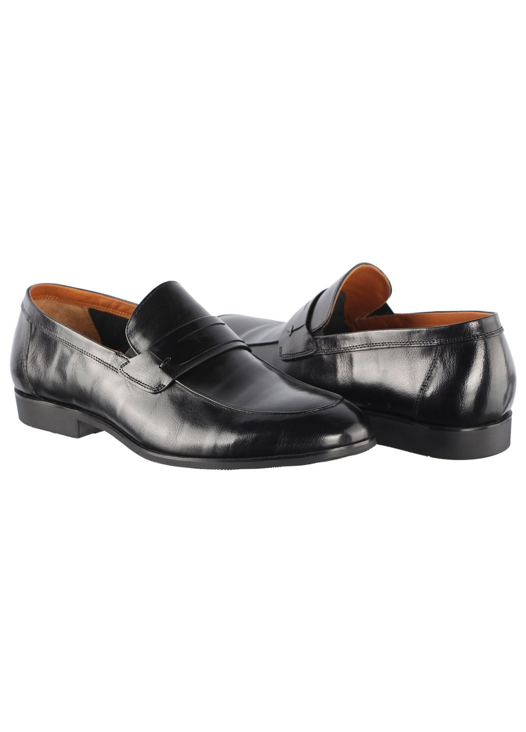 Черные мужские классические туфли 195771 Buts без шнурков